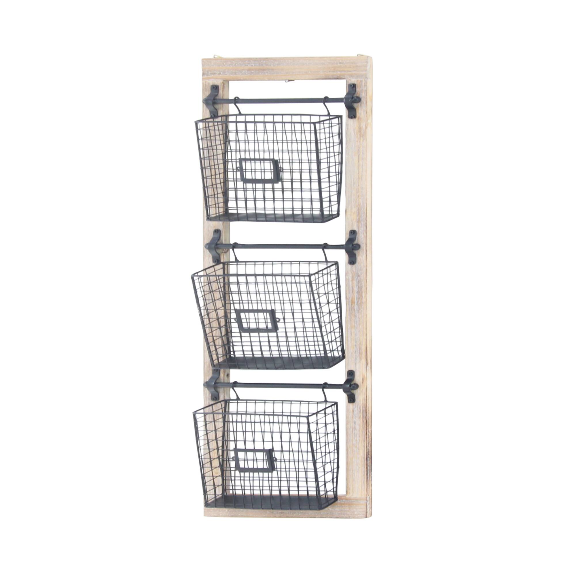 Black Metal Farmhouse Magazine Rack Holder